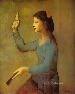 Mujer con abanico 1905 Pablo Picasso Pinturas al óleo